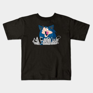 Sonic Meme Meow Kids T-Shirt